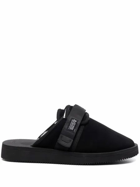 Suicoke слиперы с меховой подкладкой, черный