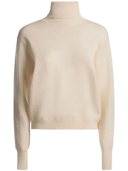 Bally roll-neck textured wool jumper, нейтральный цвет