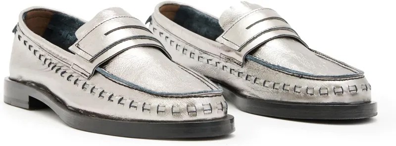 Лоферы Sofie Metallis Loafers AllSaints, цвет Silver