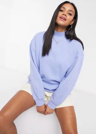 Свитшот в стиле oversized с высоким воротом Stradivarius-Синий