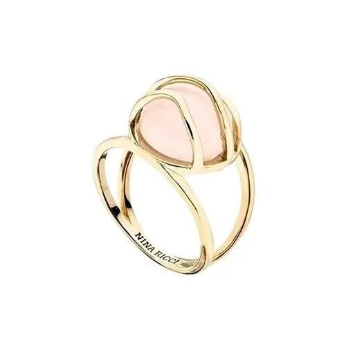 Кольцо NINA RICCI, кварц, размер 16.6, розовый, золотой