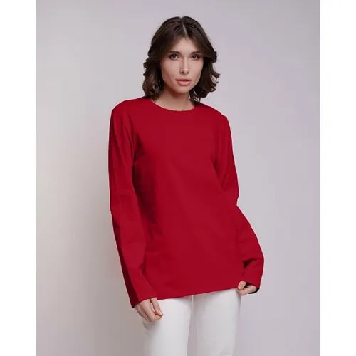 Лонгслив Uzcotton, размер 40-42\XS, , бордовый