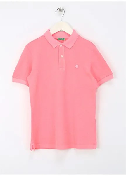 Розовая мужская футболка-поло 3089C300R Benetton, розовый