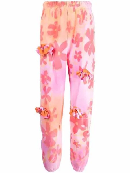 Collina Strada спортивные брюки с бантами и цветочным принтом