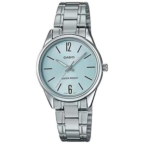 Наручные часы CASIO Collection LTP-V005D-2B, серебряный, голубой