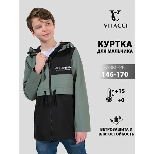 Ветровка VITACCI, размер 170, хаки
