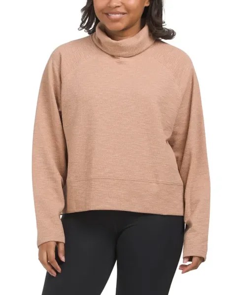 Пуловер с воротником-воронкой Tech Slub Dkny Sport, цвет Praline