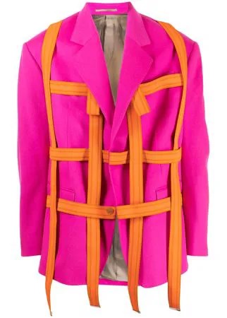 Comme Des Garçons Pre-Owned однобортный пиджак с декоративными ремешками