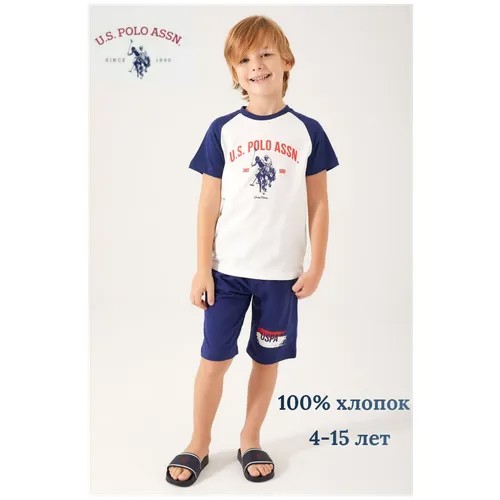 Комплект одежды U.S. POLO ASSN., размер 12-13 (152-158), синий, белый