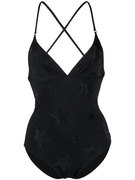 Stella McCartney купальник с бретелями и кристаллами