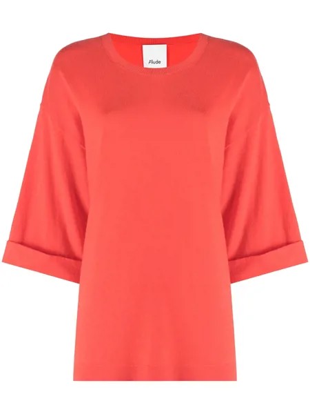 Allude топ с подвернутыми рукавами