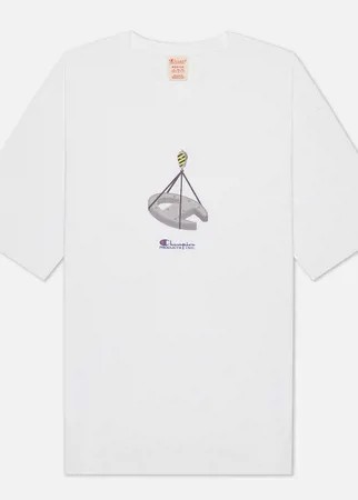 Мужская футболка Champion Reverse Weave Logo Graphic Motif Printed 7, цвет белый, размер XL