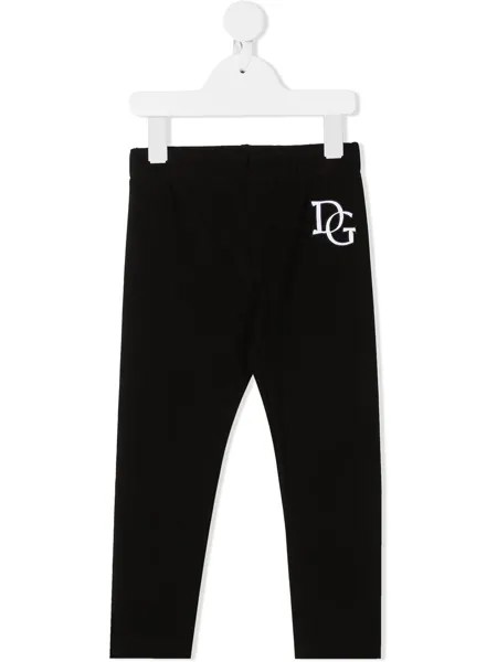 Dolce & Gabbana Kids легинсы с вышитым логотипом