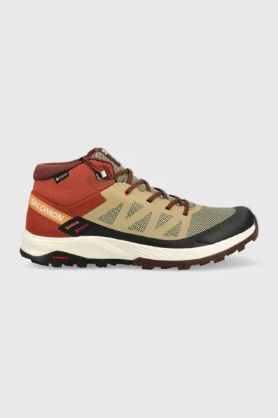 Туфли Outrise Mid GTX Salomon, коричневый