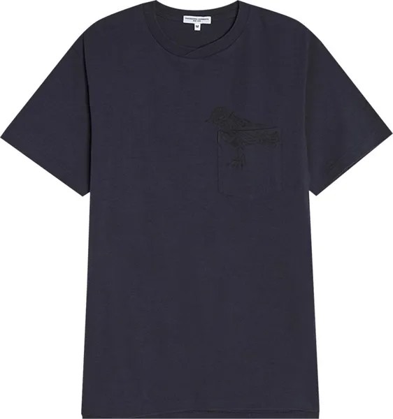 Футболка Engineered Garments Printed Cross Crew Neck T-Shirt 'Navy Phoenix', синий