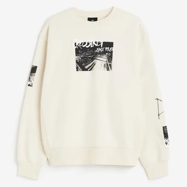Свитшот H&M Loose Fit, кремовый