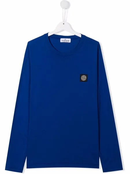 Stone Island Junior футболка с нашивкой-логотипом