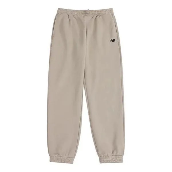 Штаны nb логотип тканые джоггеры New Balance, бежевый