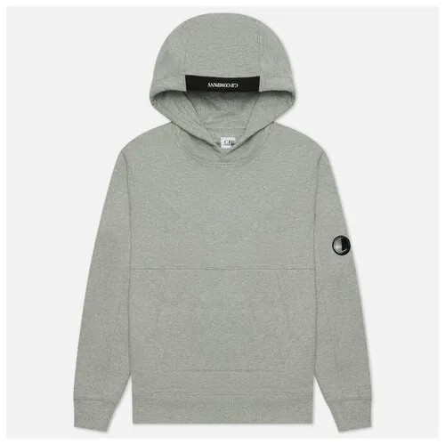 Мужская толстовка C.P. Company Diagonal Raised Fleece Pullover Hoodie серый , Размер L