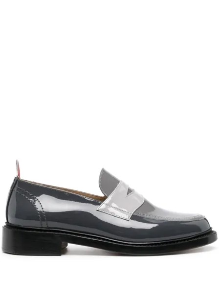 Thom Browne лакированные пенни-лоферы, серый