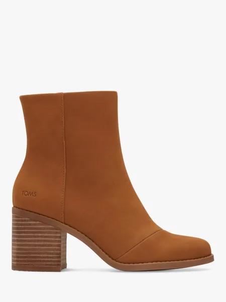 TOMS Evelyn Кожаные ботильоны, светло-коричневые