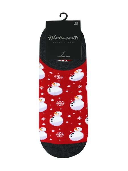 Подследники женские Mademoiselle SC 092020-1618 (Снеговики) красные 36-39