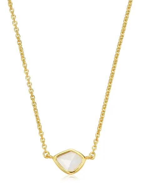 Monica Vinader GP Siren mini nugget moonstone necklace