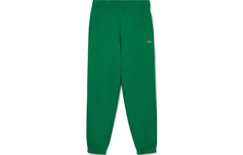 Трикотажные спортивные штаны мужские темно-зеленые Lacoste, темно-зеленый