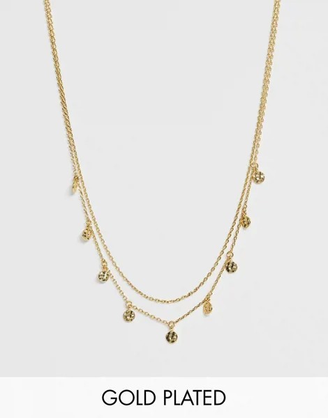 Позолоченное ожерелье с подвесками Astrid & Miyu-Золотой