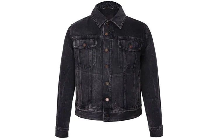 Джинсовая куртка мужская черная Saint Laurent, черный