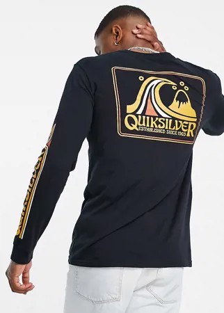 Черный лонгслив Quiksilver Seaquest-Черный цвет