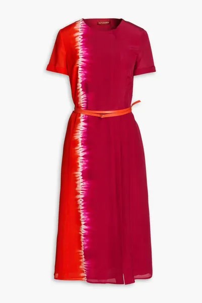 Платье миди из шелкового крепа цвета тай-дай Blood Orange Altuzarra, пурпурный