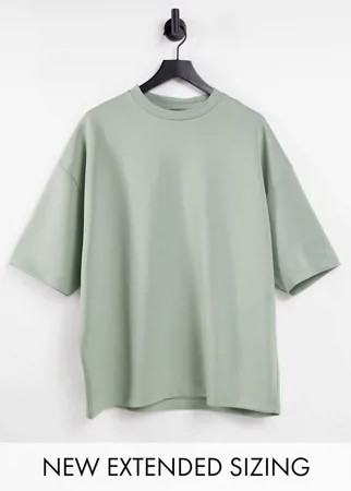 Зеленая oversized-футболка ASOS DESIGN-Зеленый цвет
