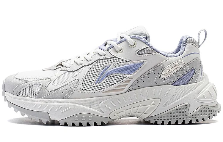 Кроссовки LINING Venus 2.0 Lifestyle Shoes Women's Low-top Champagne White/Antarctic Grey, серый