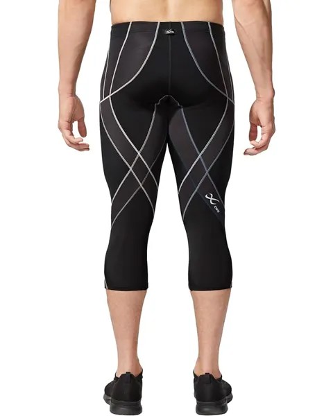 Брюки CW-X Endurance Generator Joint & Muscle Support 3/4 Compression Tights, цвет Black/Gradient Moroccan Blue