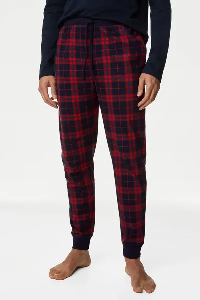 Клетчатые пижамные штаны Marks & Spencer, красный