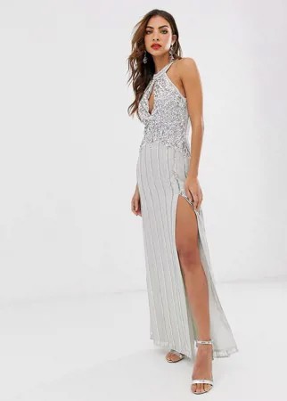 Декорированное платье макси без рукавов Frock & Frill-Серый
