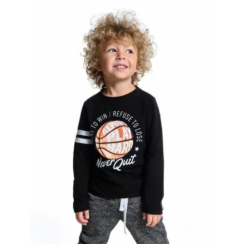 Лонгслив Mini Maxi, хлопок, размер 98, черный