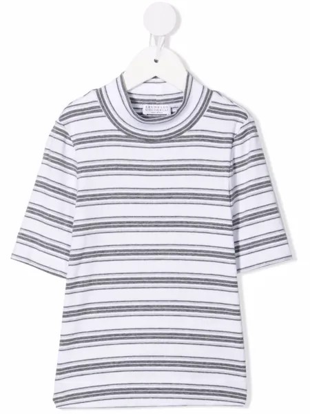 Brunello Cucinelli Kids футболка в полоску