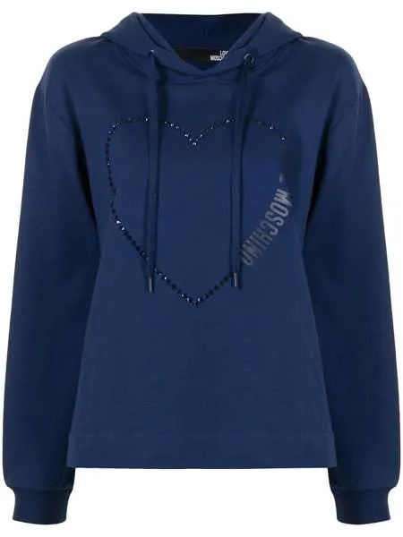 Love Moschino худи с кулиской и логотипом