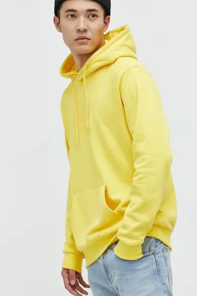 Хлопковая толстовка adidas Originals, желтый