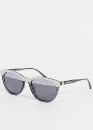 Двухцветные солнцезащитные очки Calvin Klein Jeans-Серый