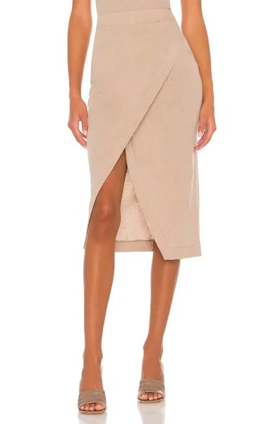 Юбка миди Enza Costa Cashmere, хаки