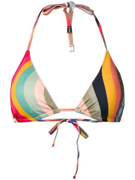 Paul Smith лиф бикини с треугольными чашками и принтом Swirl, желтый