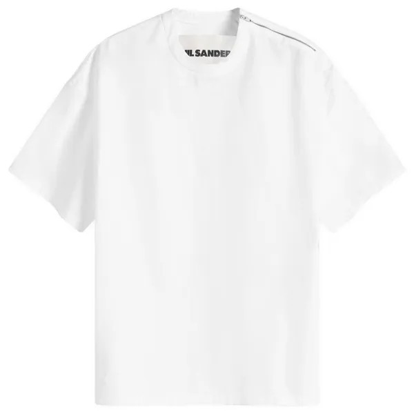 Футболка Jil Sander Shoulder Zip T-Shirt, цвет Optic White