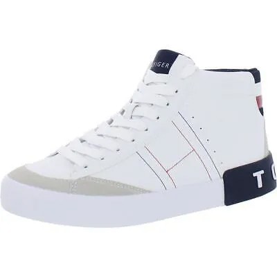 Tommy Hilfiger Mens Rikard Ivory High-Top Sneakers 7.5 Medium (D) BHFO 6828