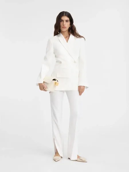 Двубортный пиджак-перекресток Весте Тибау Jacquemus, белый