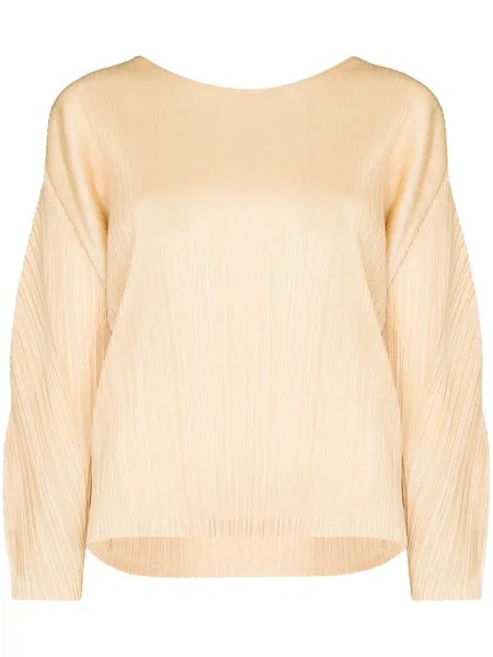 Pleats Please Issey Miyake плиссированная блузка с длинными рукавами