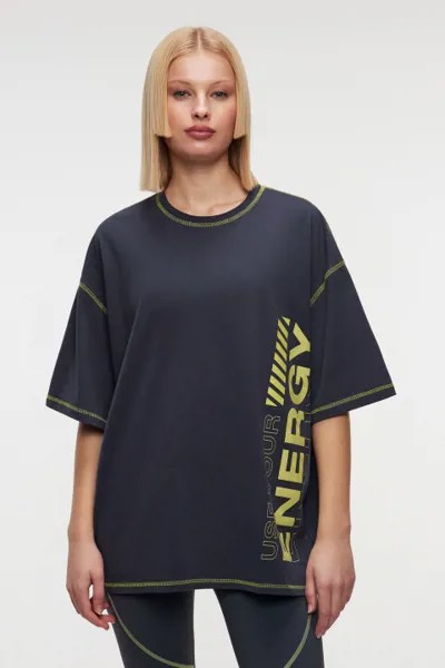 Футболка oversize спортивная с принтом-надписью