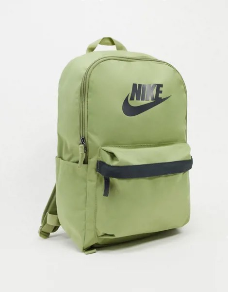 Рюкзак оливкового цвета Nike Heritage-Зеленый